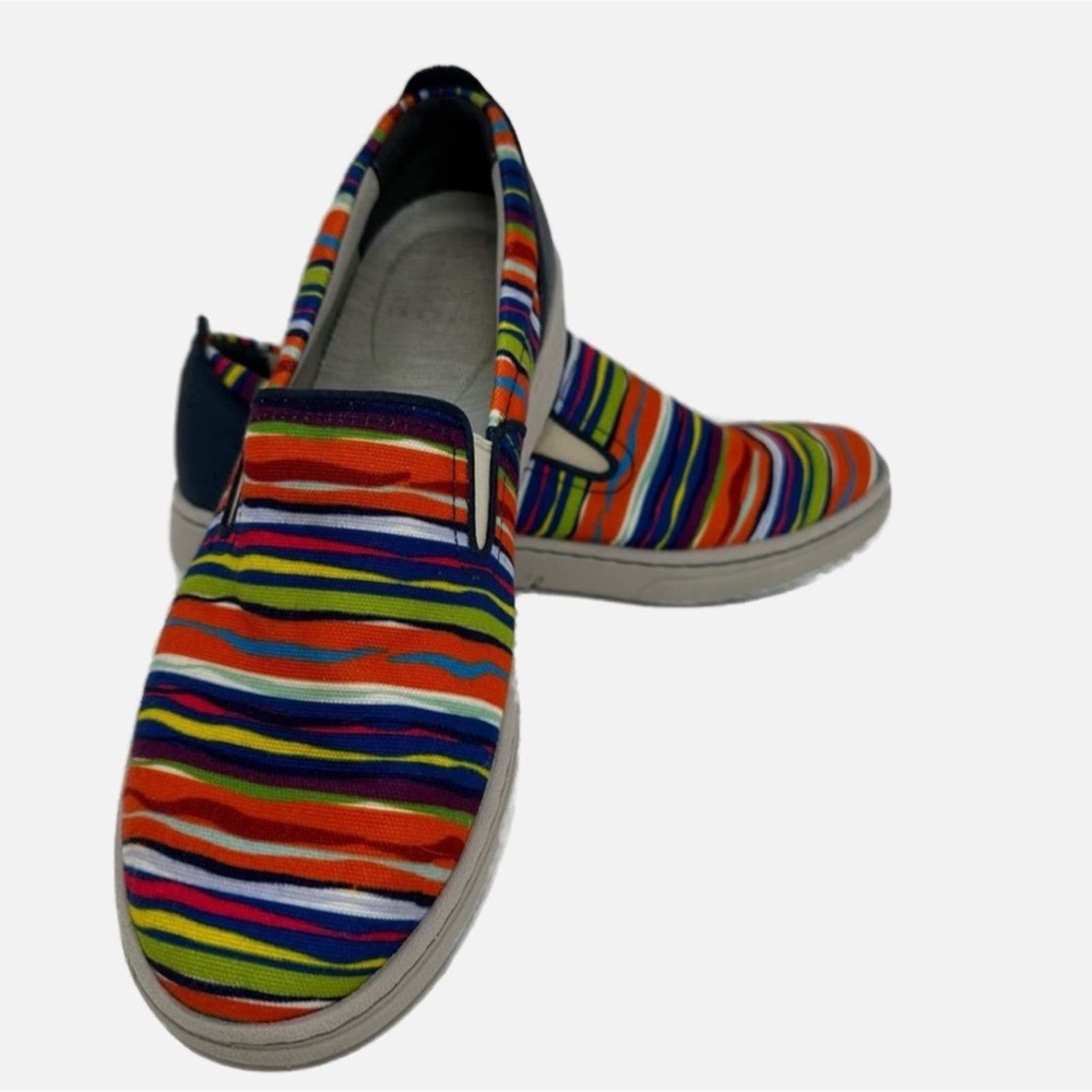 Dansko Slip On Bright Color Swirls Sneaker Flats